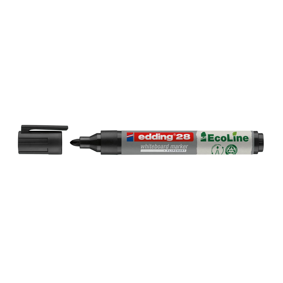 Marker pentru tabla Edding 28, ecologic, varf rotund, 1.5-3 mm, negru Marker pentru tabla Edding 28, ecologic, varf rotund, 1.5-3 mm, negru